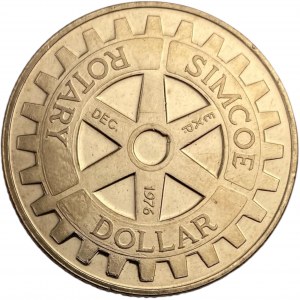 Canada Simcoe Ontario 1976 Court House Square Medallion