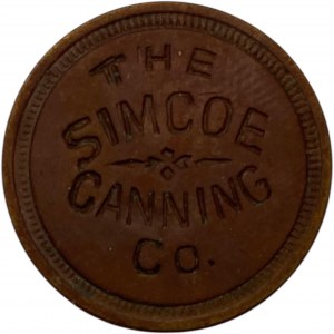 Canada Simcoe Ontario 2 Cent Simcoe Canning Co. Merchant Token 936-I-F