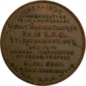 Canada St. Catharines Ontario 1936 Masonic Token chapter No. 13