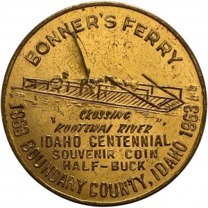 Spojené státy americké Idaho 1963 Bonner's Ferry Medallion