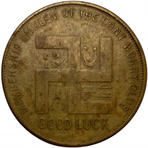 United States Brooklyn NY Varnish Mfg. Co. Good Luck Medallion