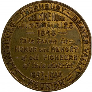 Canada Thornbury Ontario 1948 Beaver Valley Pioneers Reunion Medallion