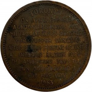 Canada Toronto Ontario 1963 Battle of York Medallion