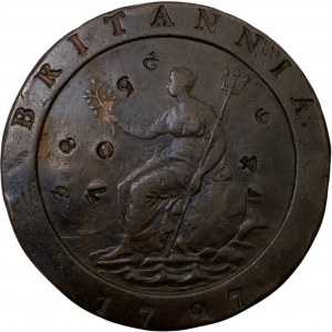 Great Britain 1797 George III 3 Pence with counterstamps