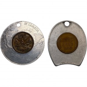 Canada and United States Encased Lucky Penny Lot (2 Pieces)