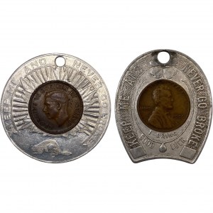 Canada and United States Encased Lucky Penny Lot (2 Pieces)