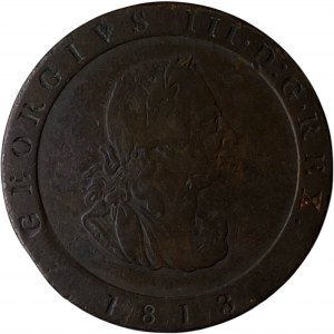 Isle of Man 1813 Half Penny