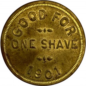 Canada Owen Sound Ontario 1901 S. Anckorn Barber One Shave Merchant Token 768-C-A