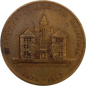 Canada St. Thomas Ontario 1967 Collegiate Institute Centennial Reunion Medal
