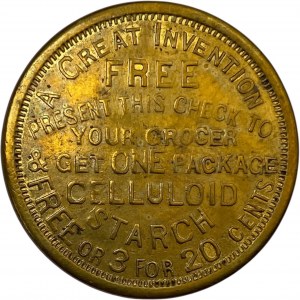 United States New Haven CT Celluloid Starch Co. One Package Merchant Token