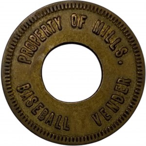 Mills Baseball Vendor Amusement Token