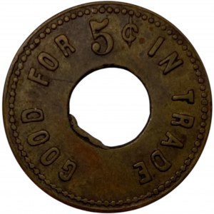 Western Mint 5 Cent Merchant Token