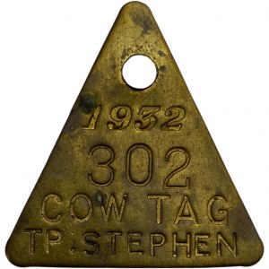 TP. Stephen 1932 Cow Tag