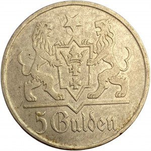 Poland Danzig Gdansk 1923 5 Gulden