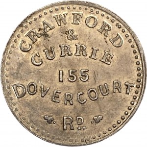 Canada Toronto Ontario 1 Pint Crawford & Currie Merchant Milk Token