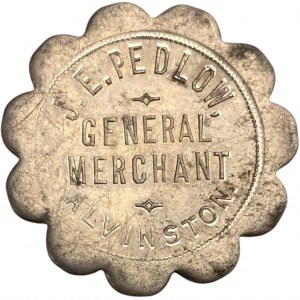 Canada Alvinston Ontario 50 Cent J.E. Pedlow Merchant Token 24-C-B