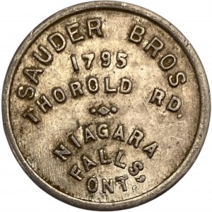 Canada Niagara Falls Ontario 1/2 Sauder Bros. Merchant Token 708-D-B