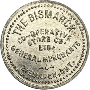 Canada Bismarck Ontario 5 Cent Co-Operative Store Merchant Token 96-A-E