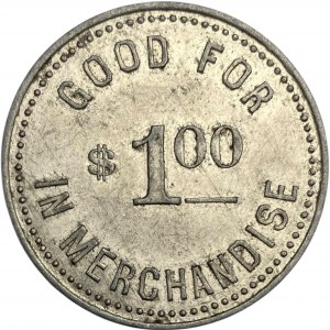 Canada Bismarck Ontario 1 Dollar Co-Operative Store Merchant Token 96-A-A