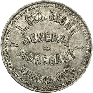 Canada Arkona Ontario 50 Cent J. Geo. Brown Merchant Token 36-B-B