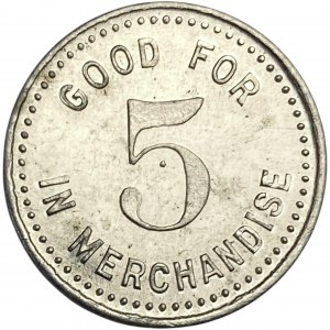 Canada Waterloo Ontario 5 Cent J. Uffelmann Merchant Token 1120-C-E