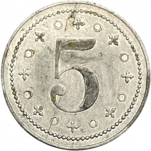 Canada Montreal Quebec 5 Cent Canada Hotel L. Forgue Merchant Token