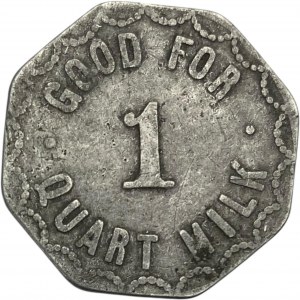Canada Hamilton Ontario 1 Quart W. Harmer Merchant Milk Token