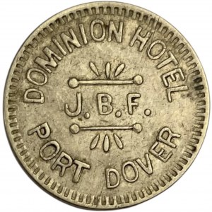 Canada Port Dover Ontario One Tune Dominion Hotel Merchant Token 808-A-A