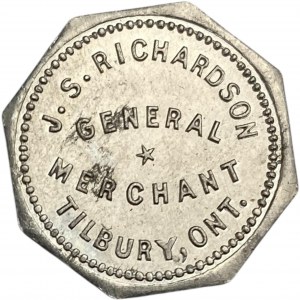Canada Tilbury Ontario 5 Cent J.S Richardson Merchant Token 1032-B-E