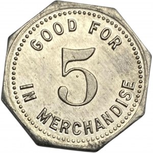 Canada Tilbury Ontario 5 Cent J.S Richardson Merchant Token 1032-B-E