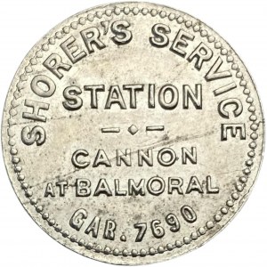 Canada Hamilton Ontario 6 Cent Shorer's Service Station Merchant Token 464-AM-Q