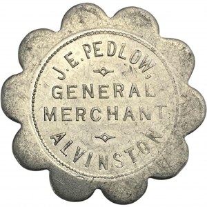 Canada Alvinston Ontario 25 Cent J.E. Pedlow Merchant Token 24-C-C
