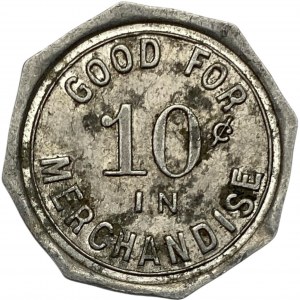Canada Petrolia Ontario 10 Cent Wm. B Jackson Billiard Parlor Merchant Token 800-G-D