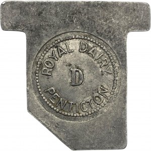 Canada Penticton British Columbia 1 Quart Royal Dairy Merchant Milk Token