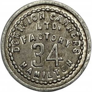 Canada Hamilton or Bloomfield Ontario 1 Case Dominion Canners Merchant Token 103-A-A