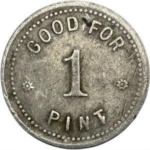 Evergreen Dairy 1 Pint A.E. Peasley Merchant Token