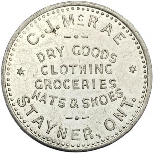 Canada Stayner Ontario 50 Cent C.J. McRae Merchant Token 952-C-B