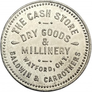 Canada Watford Ontario 50 Cent Baldwin & Carrothers Merchant Token 1124-A-B