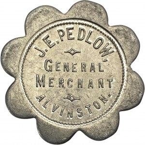 Canada Alvinston Ontario 10 Cent J.E. Pedlow Merchant Token 24-C-D