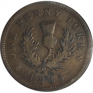 Canada Nova Scotia 1843 Penny Token NS-2D1