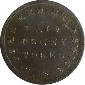 Canada New Brunswick St. John For Public Accommodation Half Penny Token NB-4