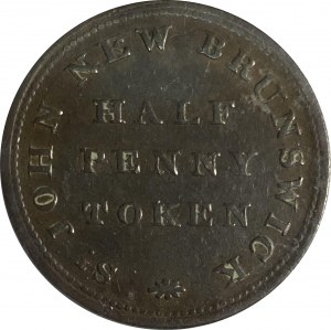 Canada New Brunswick St. John For Public Accommodation Half Penny Token NB-4