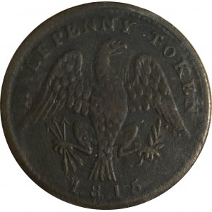 Canada Lower Canada 1815 Half Penny Token LC-54D1