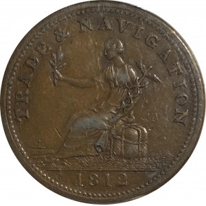 Canada Nova Scotia 1812 Half Penny Token NS-19A1