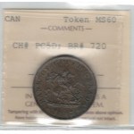 Province of Canada, Bank of Upper Canada 1857 Half Penny Token PC-5D