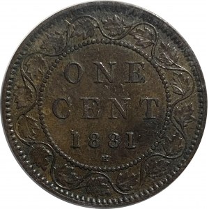 Canada 1881H 1 Cent Double Die Obverse