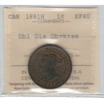 Canada 1881H 1 Cent Double Die Obverse