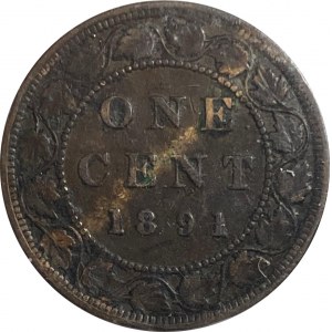 Canada 1891 LL SD 1 Cent Obverse 2