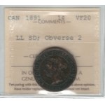 Canada 1891 LL SD 1 Cent Obverse 2