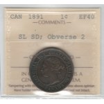 Canada 1891 SL SD 1 Cent Obverse 2